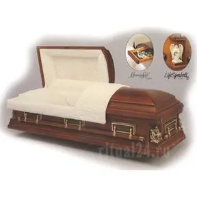 американский двухкрышечный гроб BATESVILLE CASKET pieta maple клен